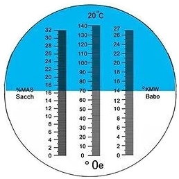 meten van Oechsle met refractometer