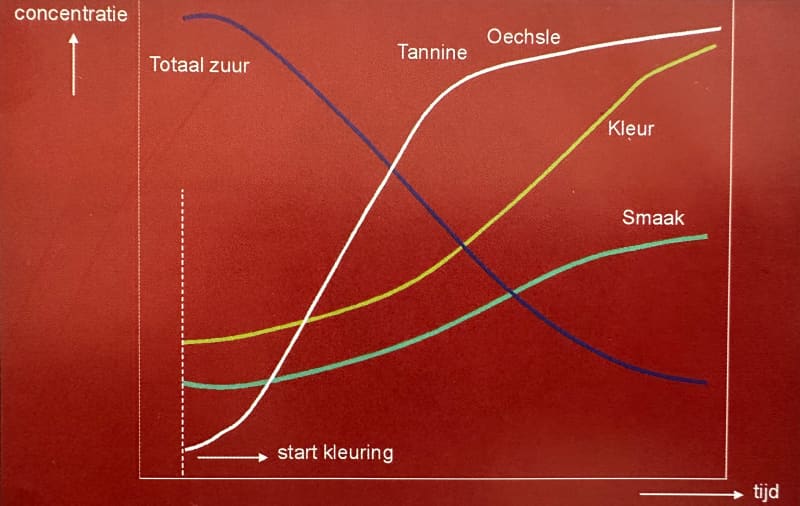 concentratie zuur tannine suiker